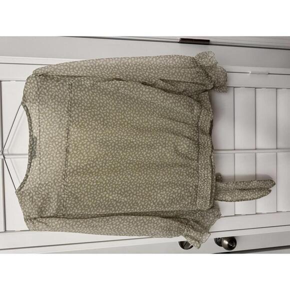 Abercrombie & Fitch long sleeve chiffon wrap blouse size Large - Picture 5 of 6